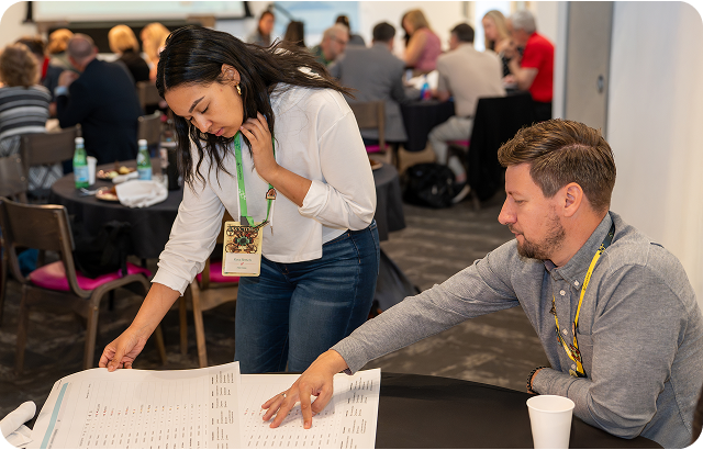 Picture of Proctorio employees presenting at Proctorios user conference.