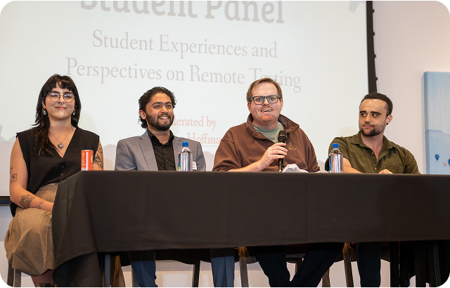 Picture of a presentation at a the Proctorio X user conferncce.